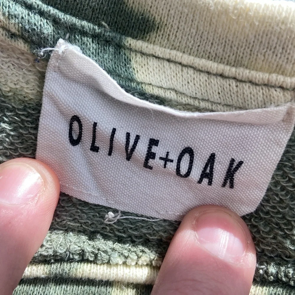 Olive & Oak size Small Terry Green Bleach Tie-Dye Sweatshirt - Picture 7 of 13